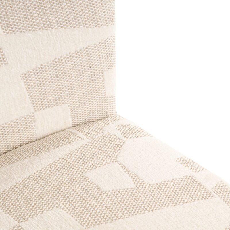 - Eetkamerstoel Lorain beige graffic on wheels