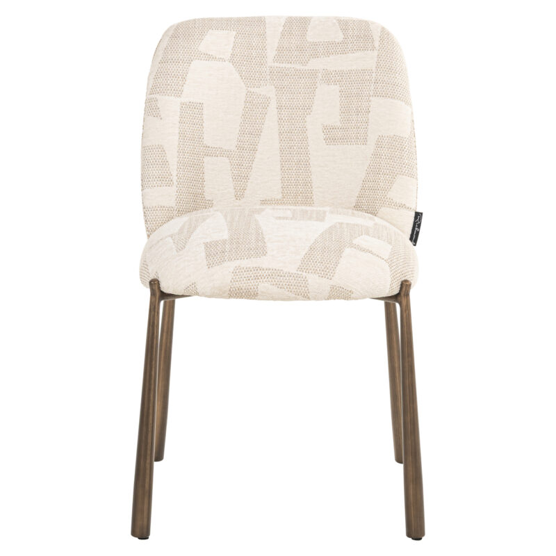 - Eetkamerstoel Lana beige graffic (Set of 2)