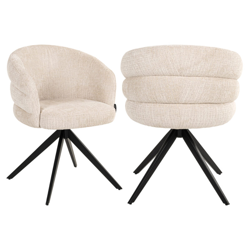 - Eetkamerstoel Serenity niagara beige  fire retardant