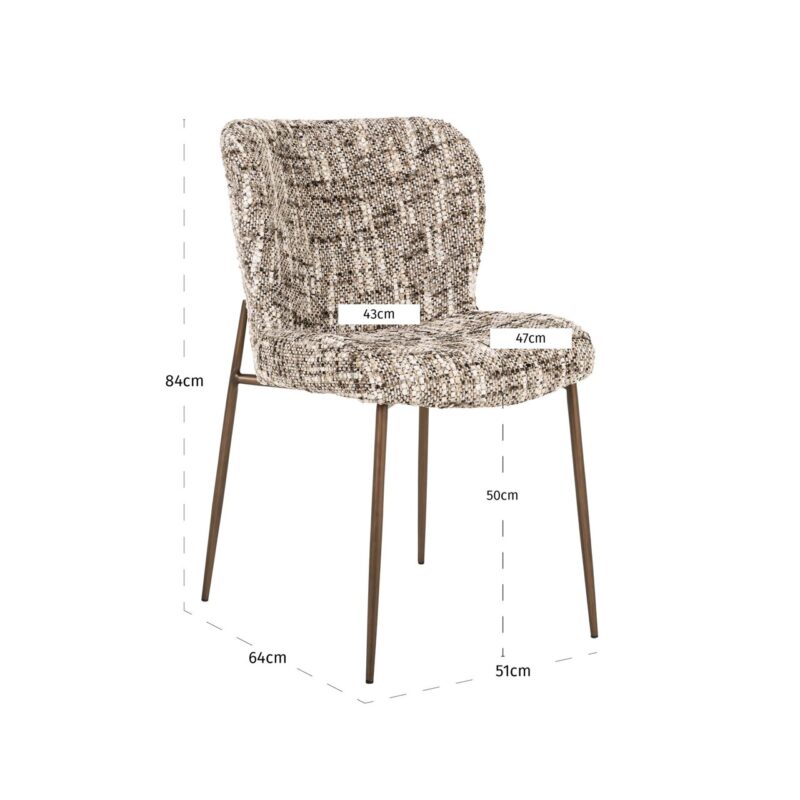 - Eetkamerstoel Odarby brown omara (Set of 2)
