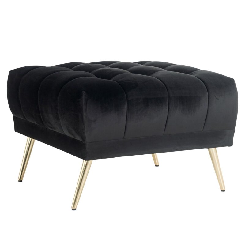- Poef & Voetenbank Huxley anthracite velvet