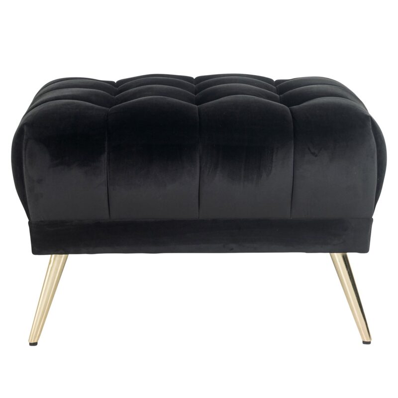 - Poef & Voetenbank Huxley anthracite velvet