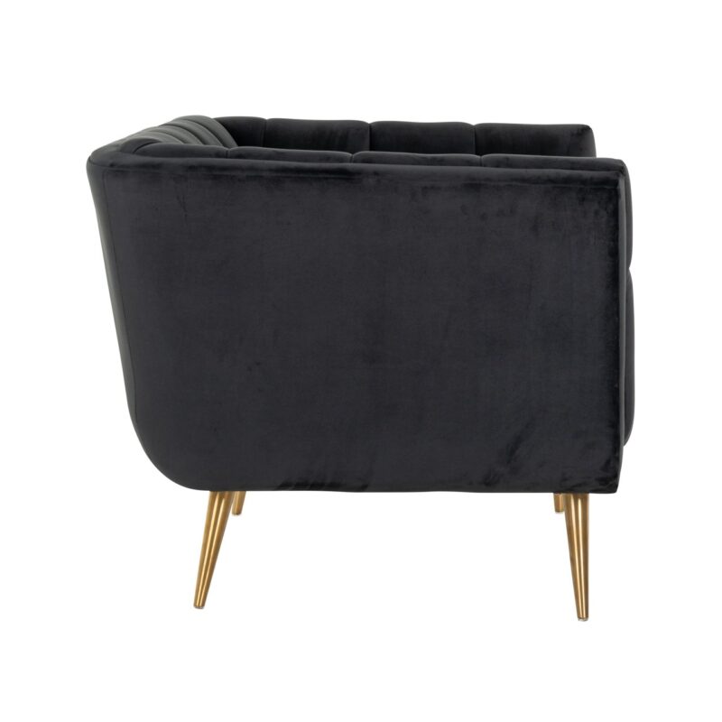 - Lounge stoel Huxley anthracite velvet