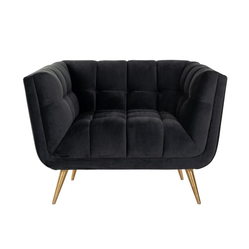 - Lounge stoel Huxley anthracite velvet
