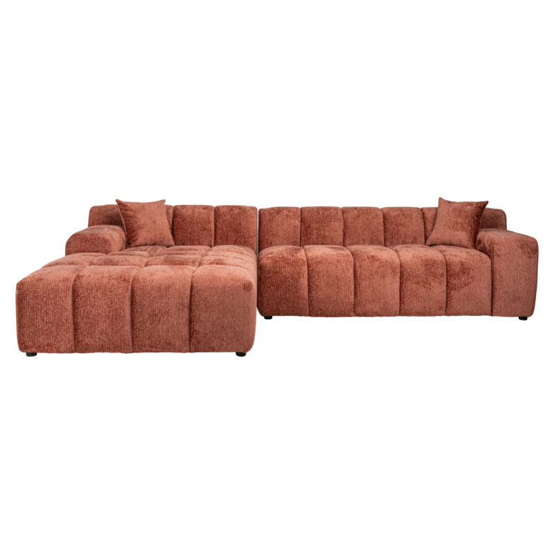 - Bank Cube blush fusion 3-seater + lounge left