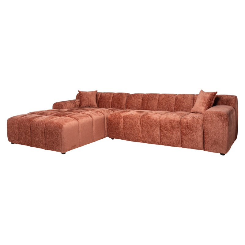 - Bank Cube blush fusion 3-seater + lounge left