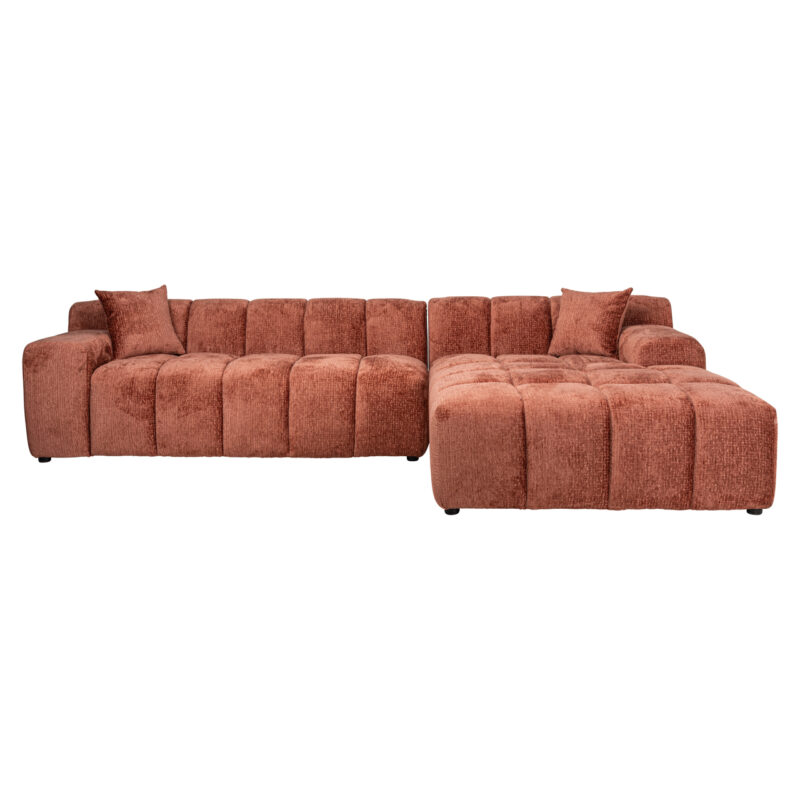 - Bank Cube blush fusion 3-seater + lounge right