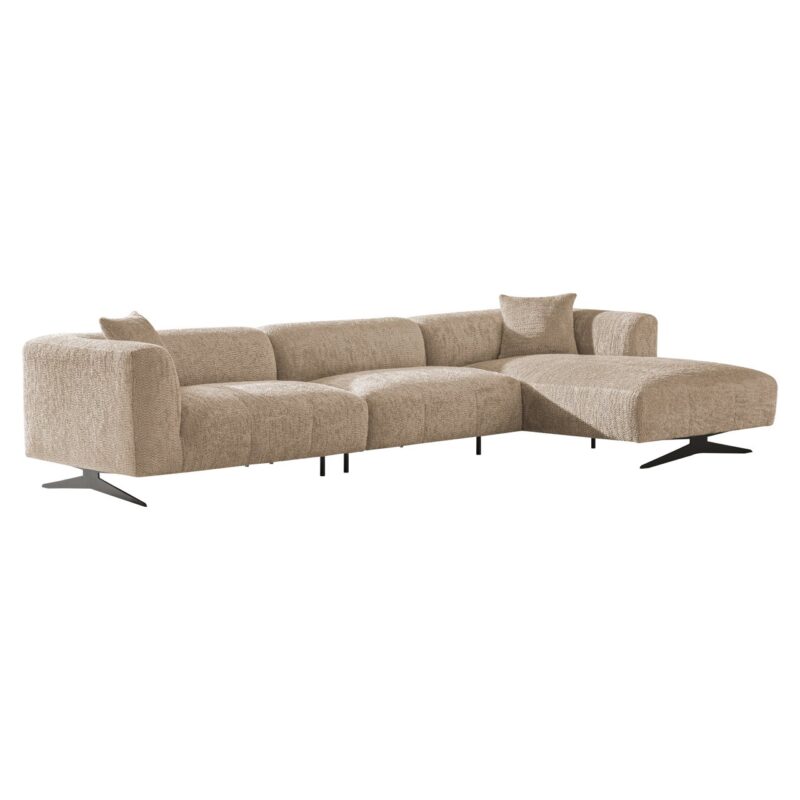 - Bank Hoxton lovely beige 3-seater + lounge right