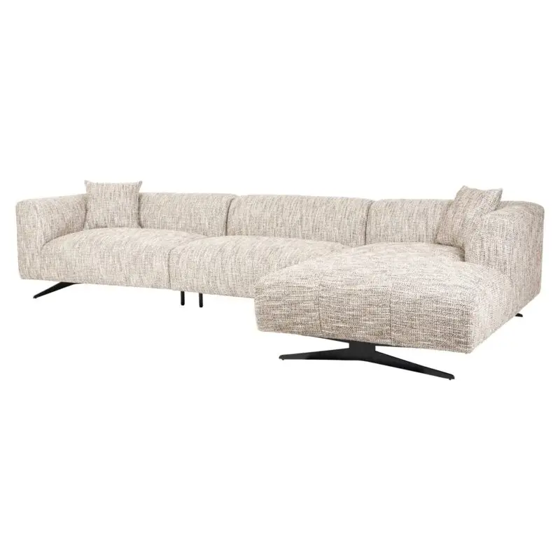 - Bank Hoxton trendy nature 3-seater + lounge right