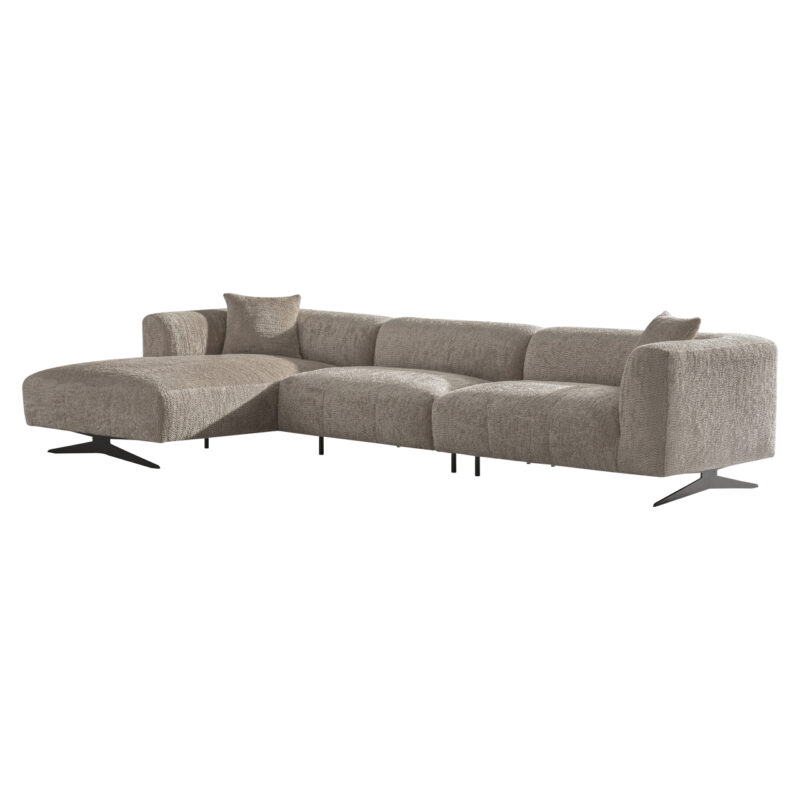 - Bank Hoxton lovely beige 3-seater + lounge left