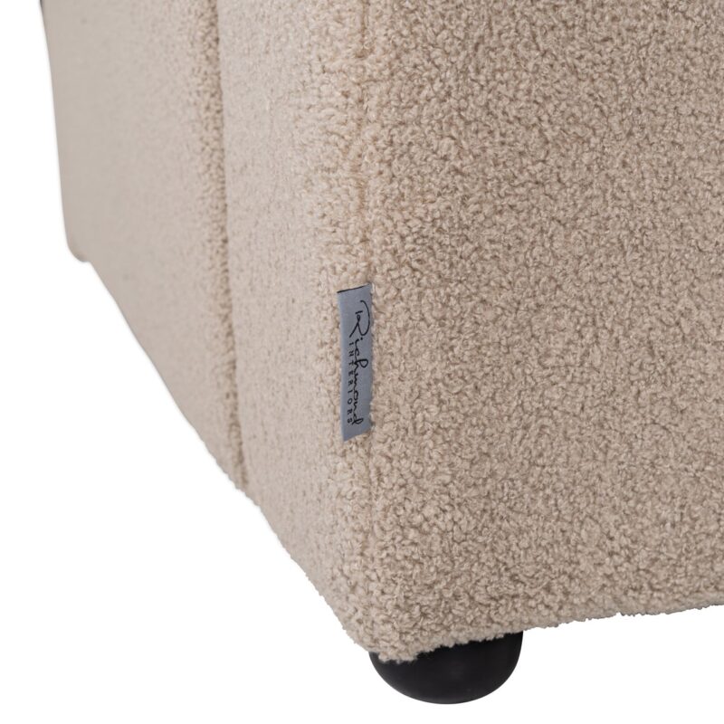 - Bank Grayson sand furry arm left fully upholstered