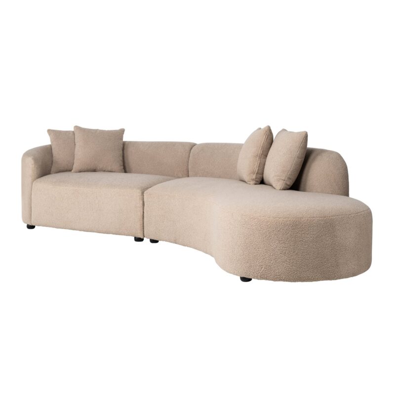 - Bank Grayson sand furry ottoman right fully upholstered