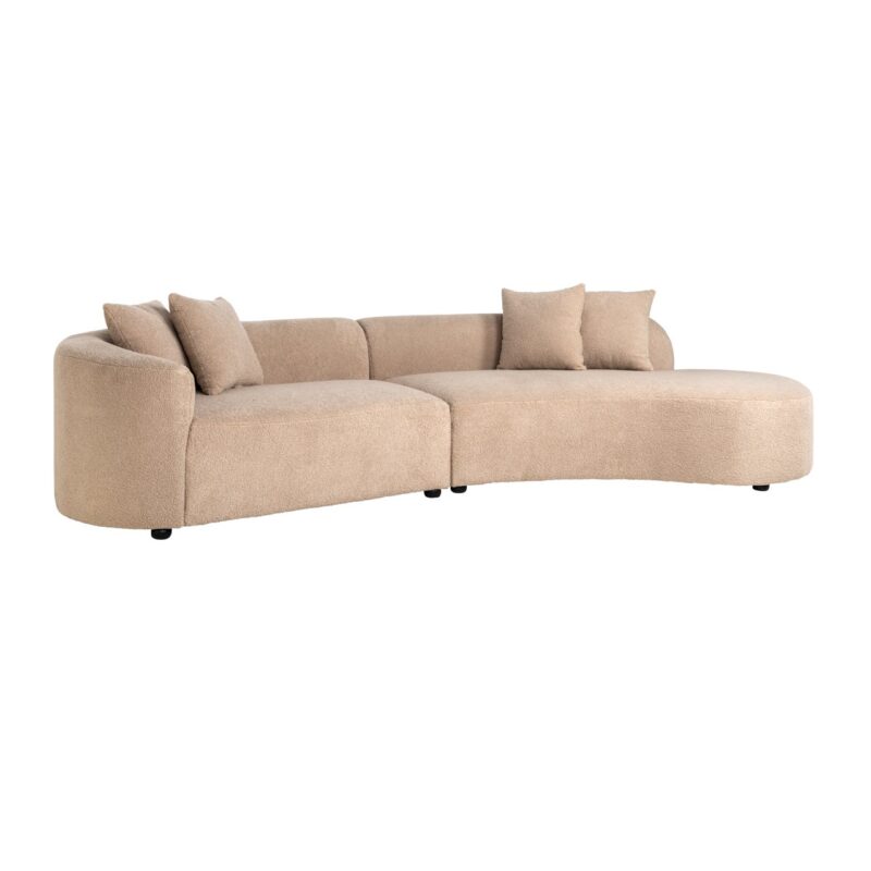 - Bank Grayson sand furry ottoman right fully upholstered