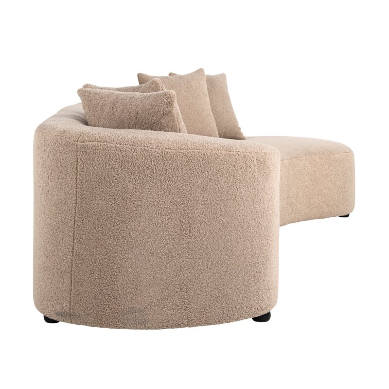 - Bank Grayson sand furry ottoman right fully upholstered