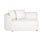 - Bank Grayson white furry arm left fully upholstered