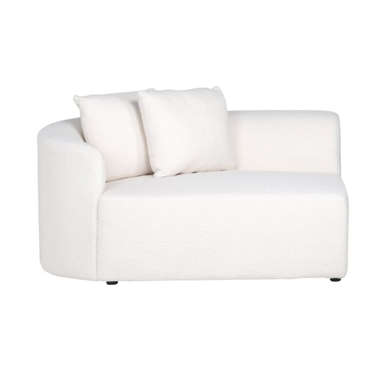 - Bank Grayson white furry arm left fully upholstered