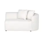 - Bank Grayson white furry arm right fully upholstered
