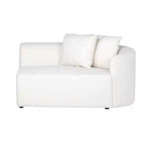 - Bank Grayson white furry arm right fully upholstered
