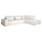 - Bank Lund cream fusion 3-seater + ottoman right