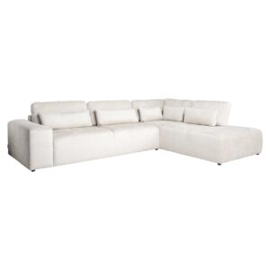 - Bank Lund cream fusion 3-seater + ottoman right