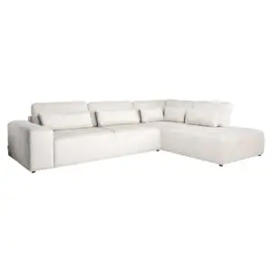 - Bank Lund cream fusion 3-seater + ottoman right