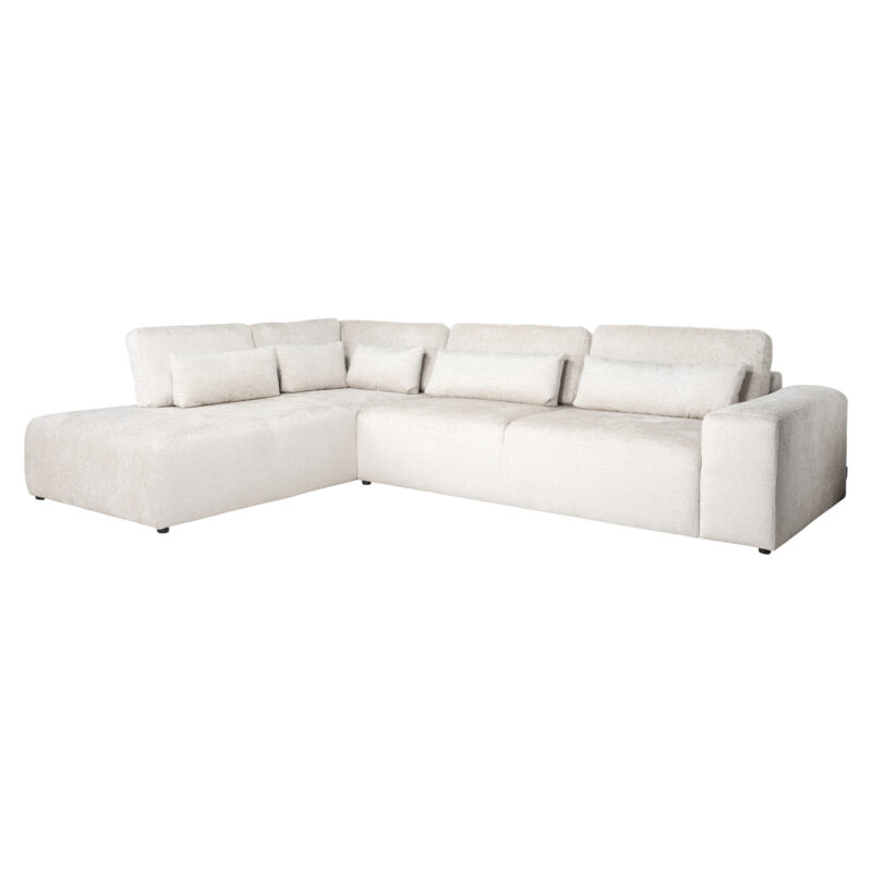 - Bank Lund cream fusion 3-seater + ottoman left
