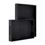- Dienblad Blane black (Set of 2)