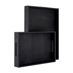 - Dienblad Blane black (Set of 2)