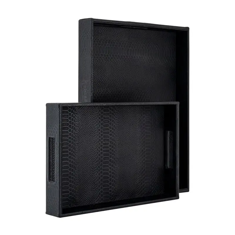 - Dienblad Blane black (Set of 2)
