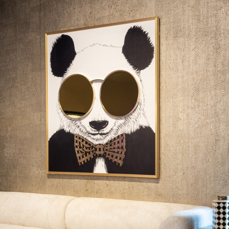 - Wall art Panda black/gold
