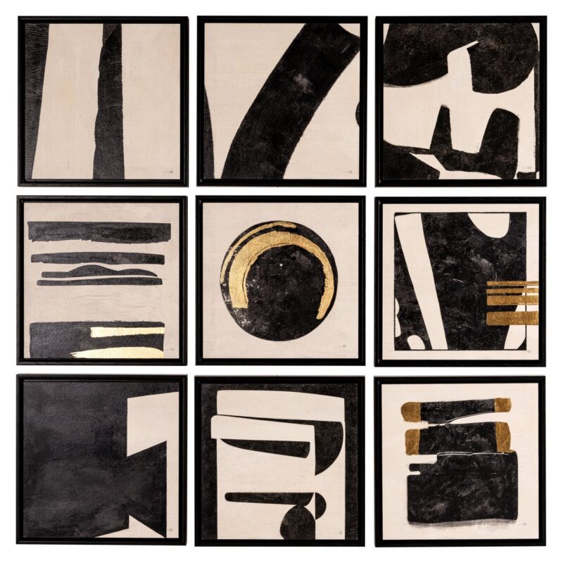 - Wall art Gabri black/white (Set of 9)