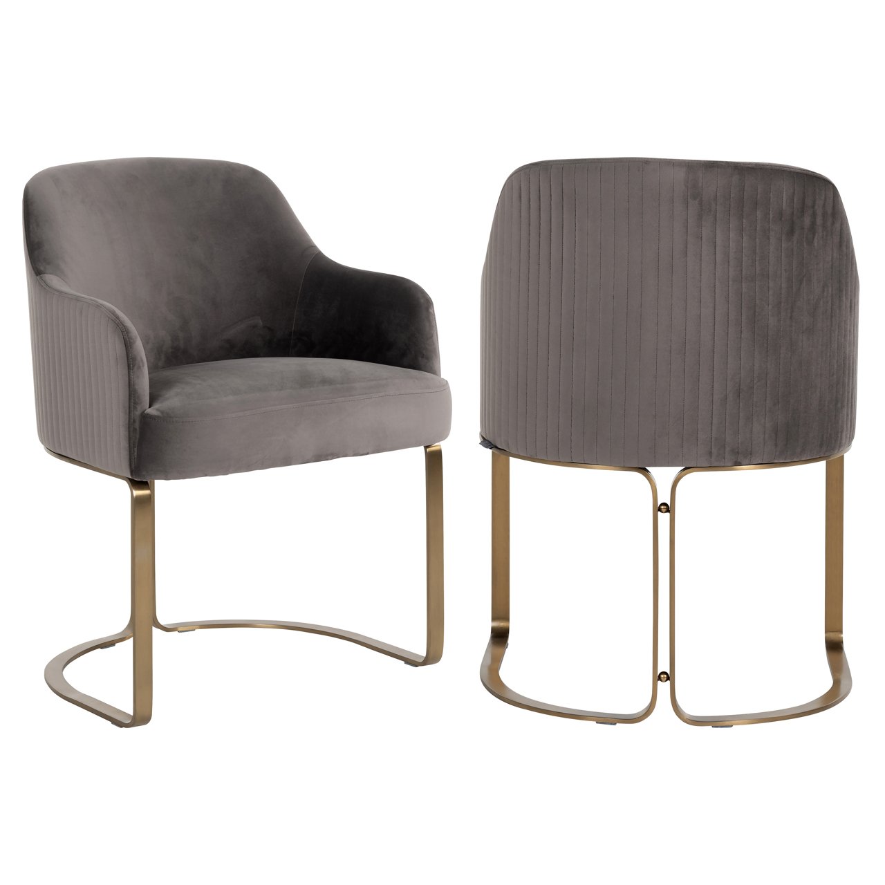 - Eetkamerstoel Hadley stone velvet