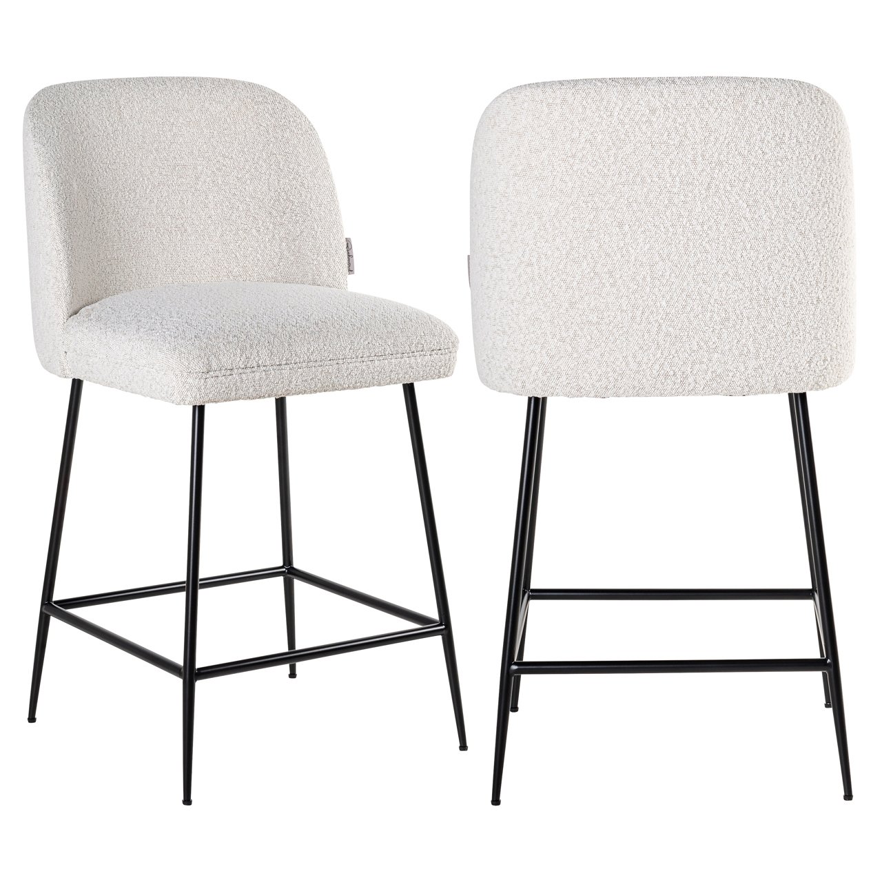 - Counterstoel Pullitzer white bouclé