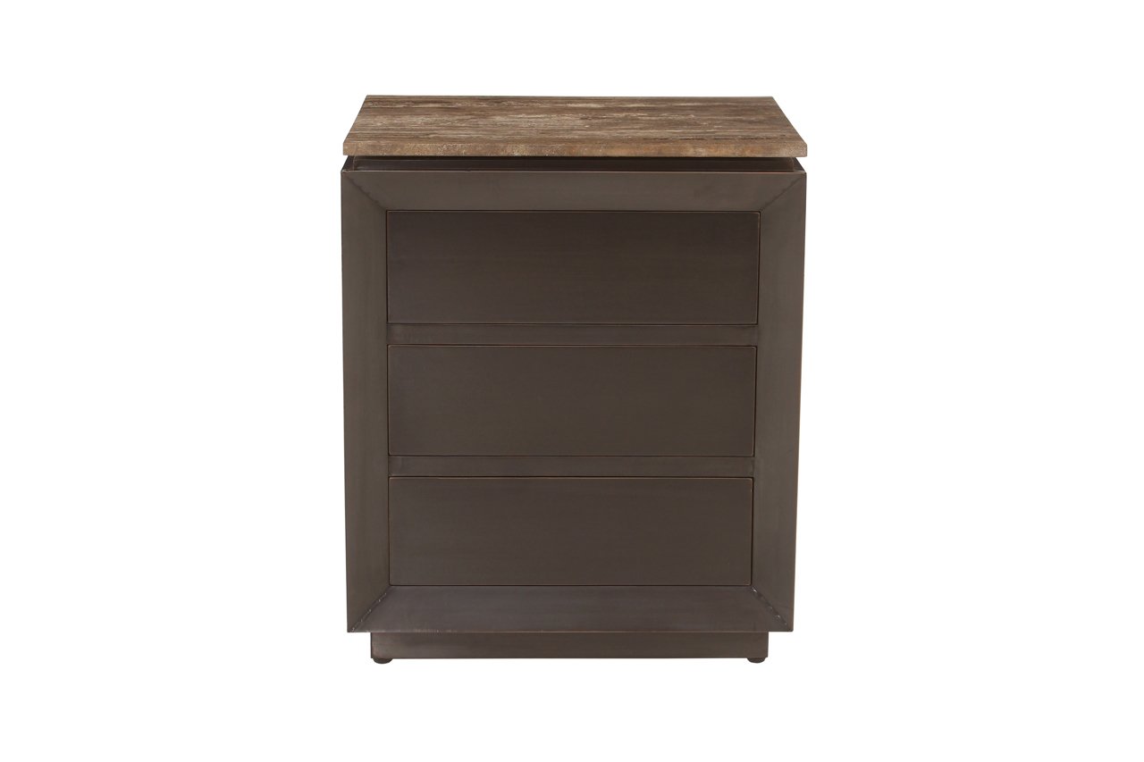 - Nachtkastje Russo brown 3-drawers