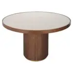 - Eettafel Willox brown 130Ø including glass