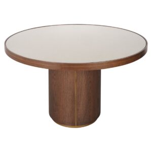 - Eettafel Willox brown 130Ø including glass