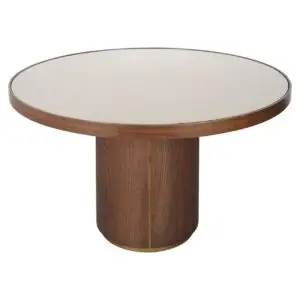 - Eettafel Willox brown 130Ø including glass