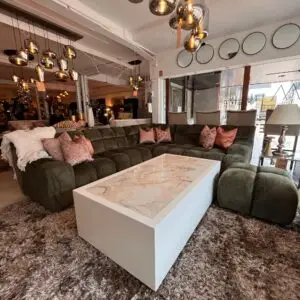 Beverly Hills hoekbank + hocker outlet959