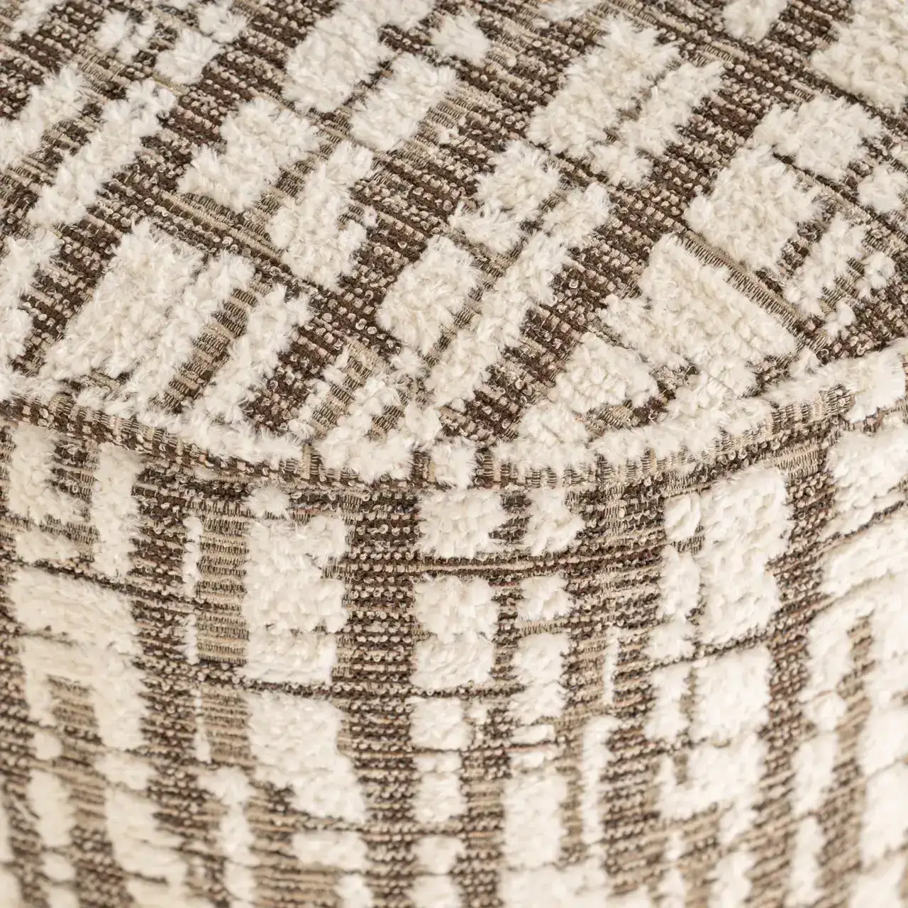 - Poef & Voetenbank Lexie cream 45Ø