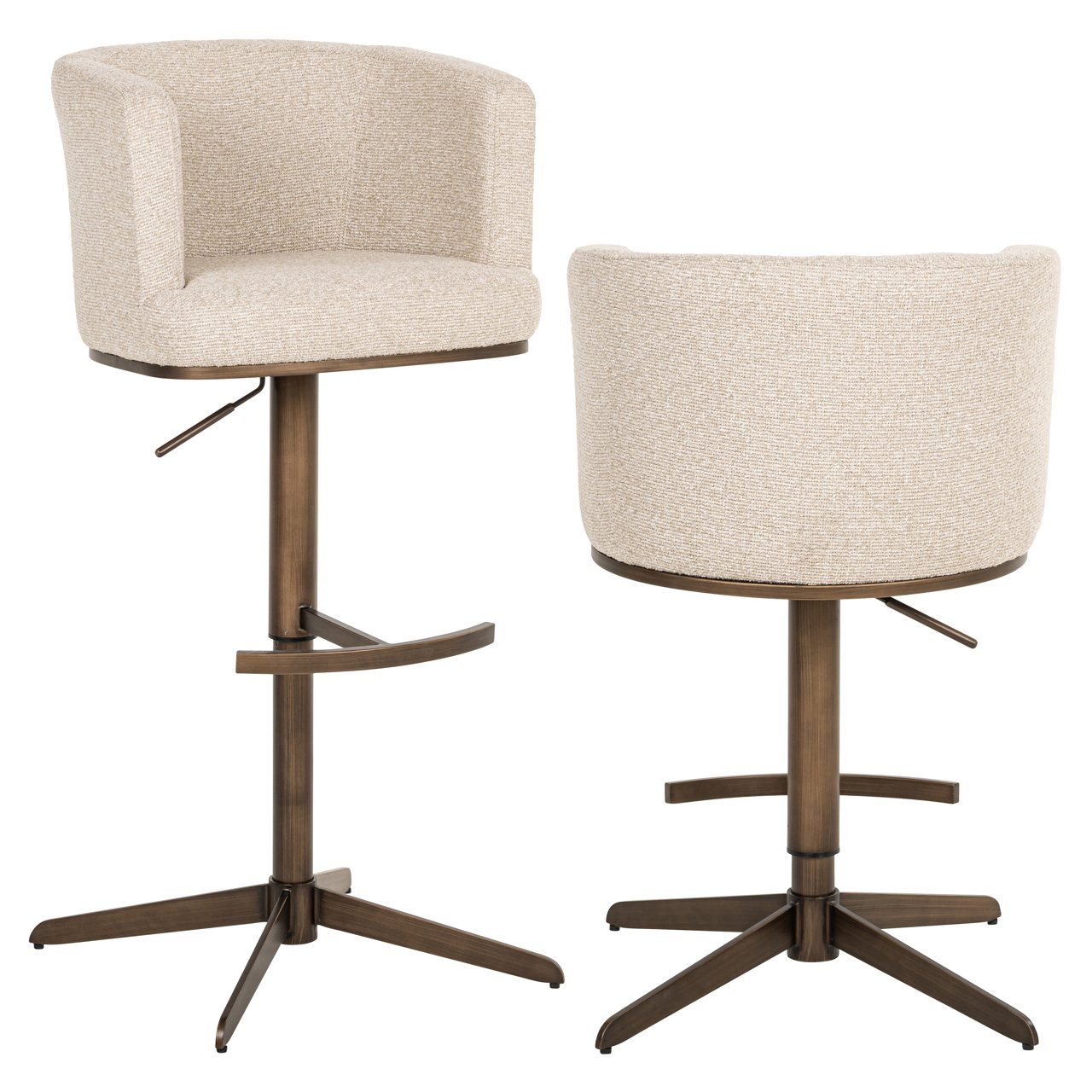 - Barstoel Cheyenne biscotti swivel