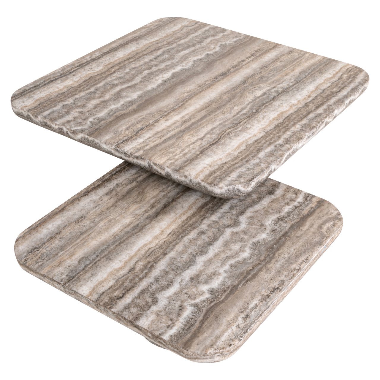 - Salontafel Denizly grey faux travertine (Set of 2)