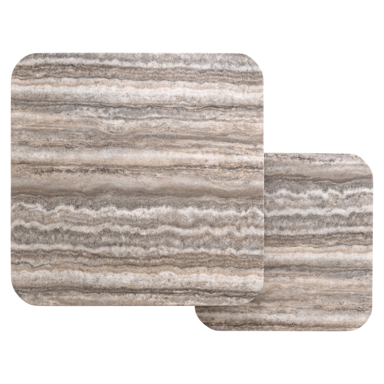 - Salontafel Denizly grey faux travertine (Set of 2)
