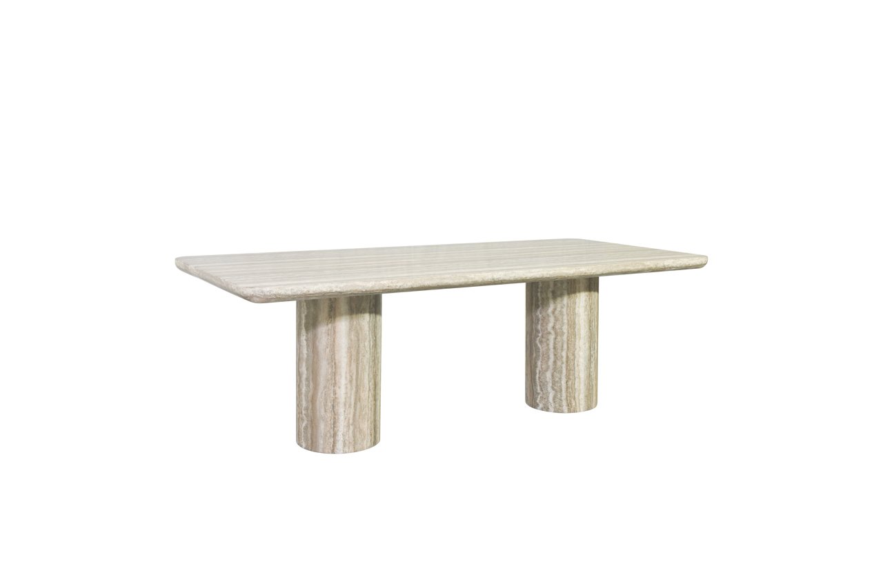 - Eettafel Denizly grey 225 faux travertine