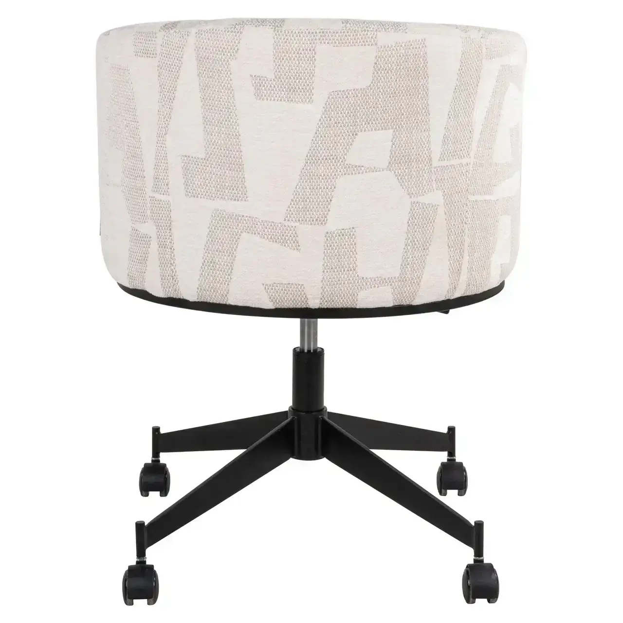 - Eetkamerstoel Rochenne beige graffic swivel on wheels