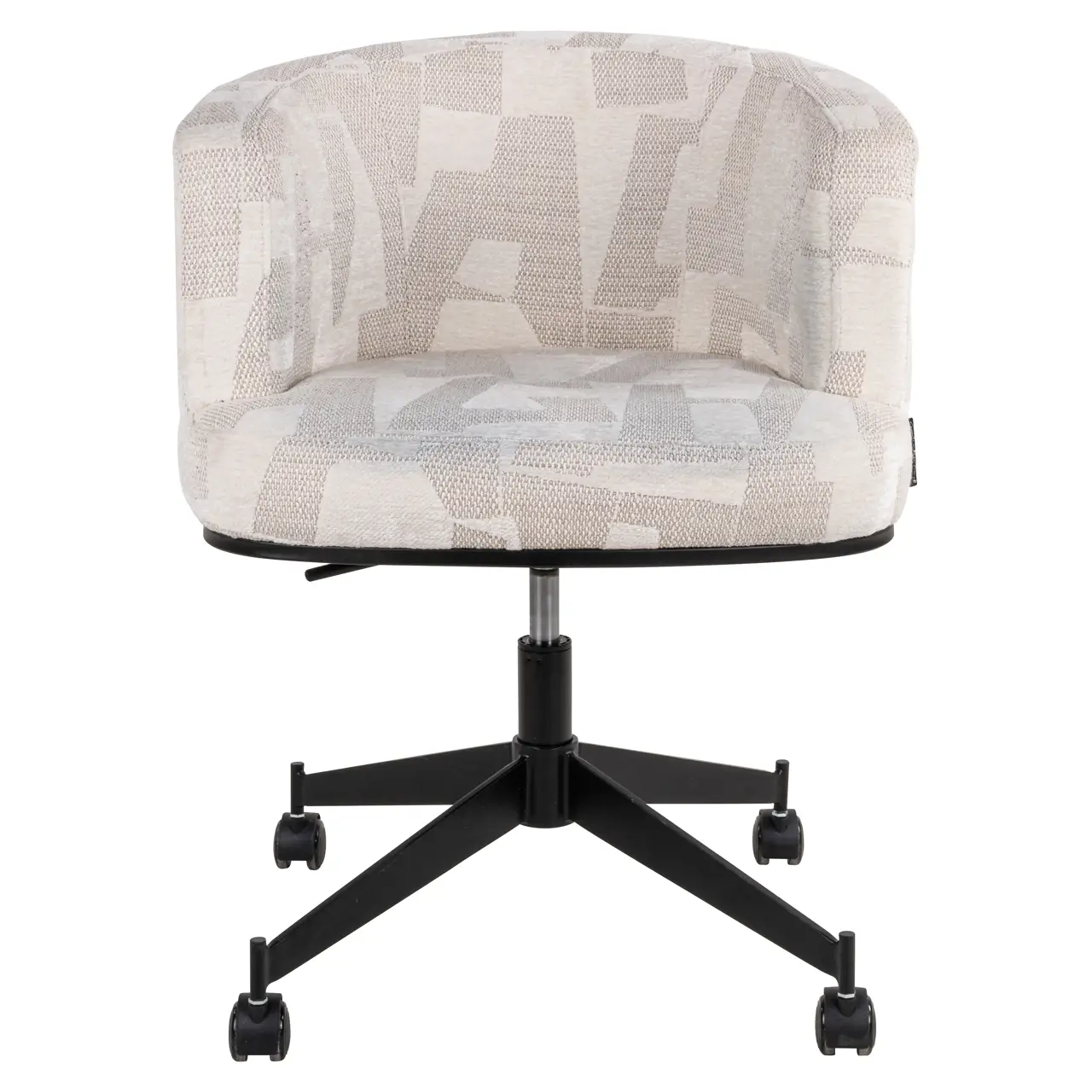 - Eetkamerstoel Rochenne beige graffic swivel on wheels