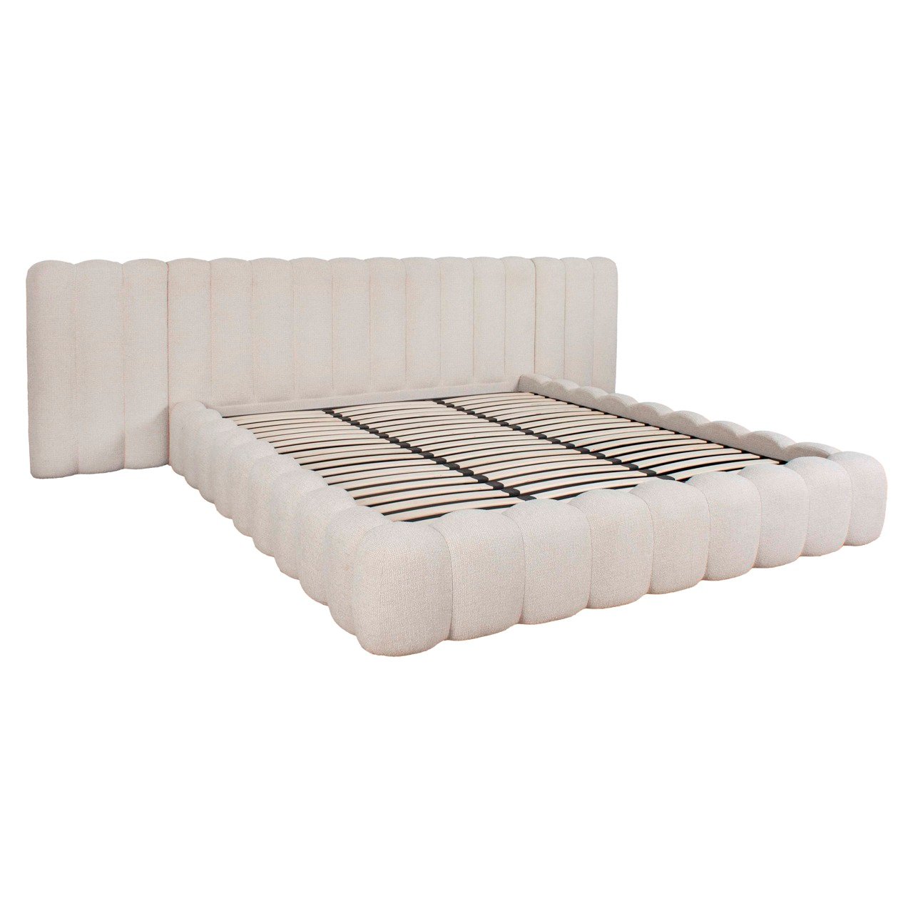 - Bed Cupidon cream fancy 180x210 with storage