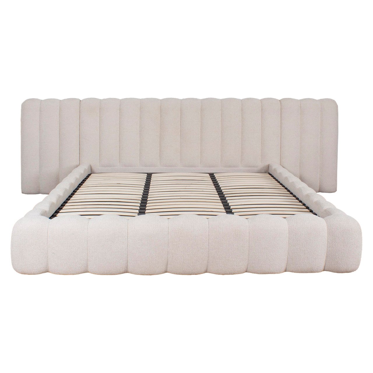 - Bed Cupidon cream fancy 180x210 with storage