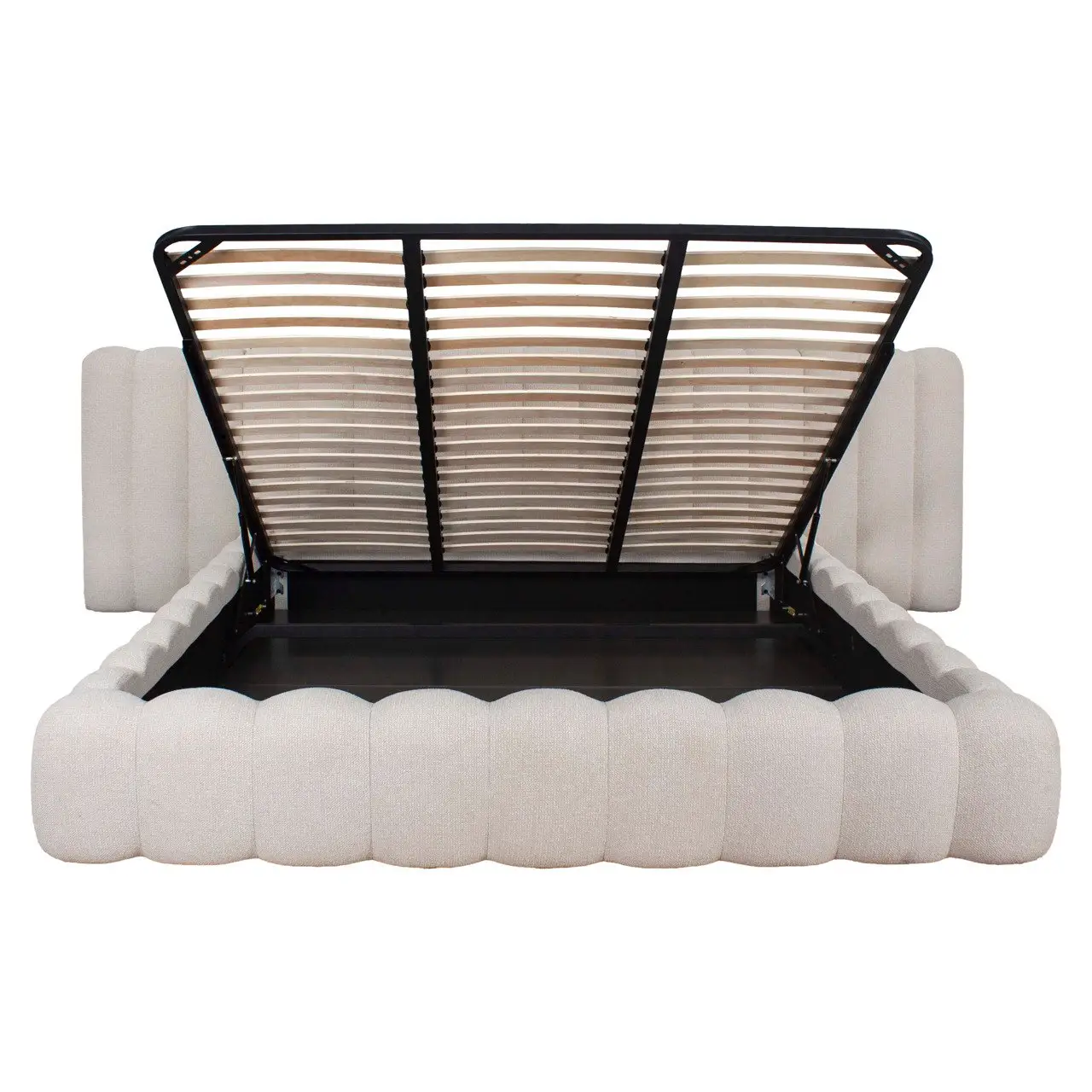 - Bed Cupidon cream fancy 180x210 with storage