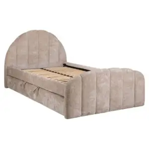 - Bed Pixie clay chenille 120x200 with pull-out bed