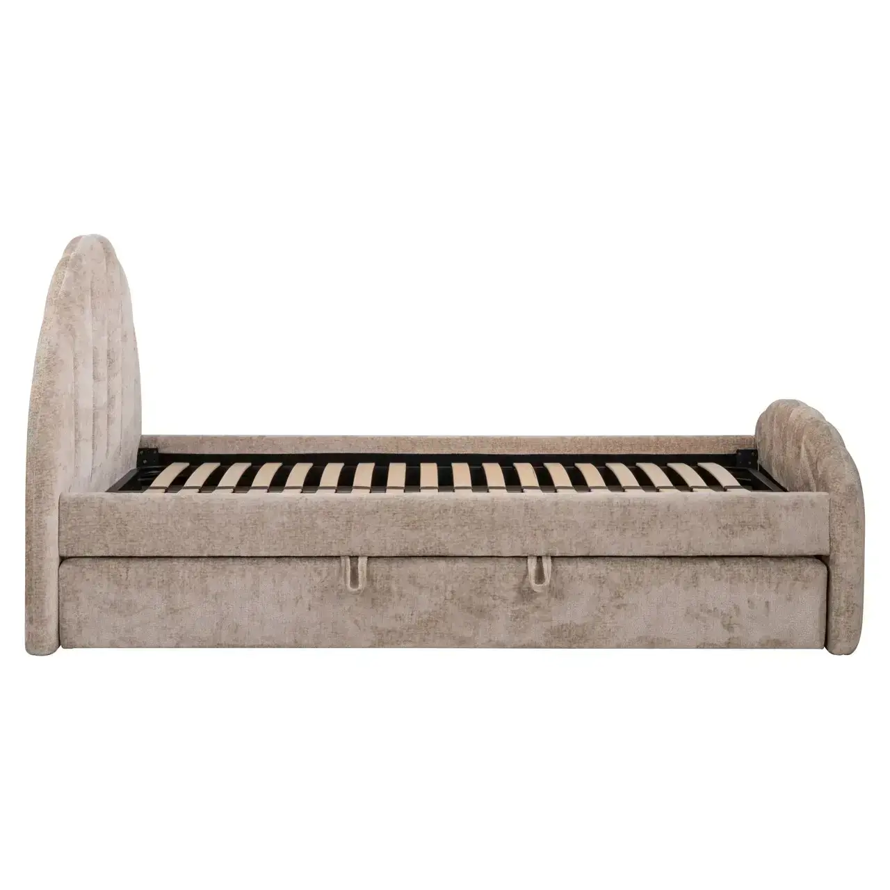 - Bed Pixie clay chenille 120x200 with pull-out bed